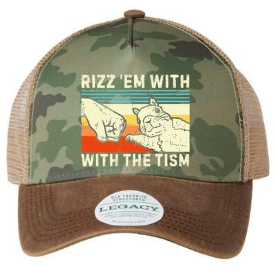 Rizz Em With The Tism Rizzler Joke Meme Rizzling Squirrel Legacy Tie Dye Trucker Hat