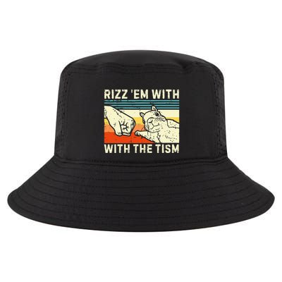 Rizz Em With The Tism Rizzler Joke Meme Rizzling Squirrel Cool Comfort Performance Bucket Hat