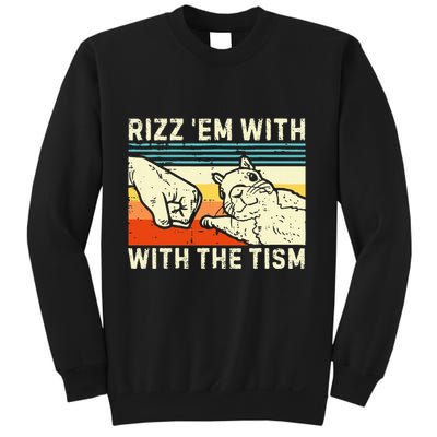 Rizz Em With The Tism Rizzler Joke Meme Rizzling Squirrel Sweatshirt