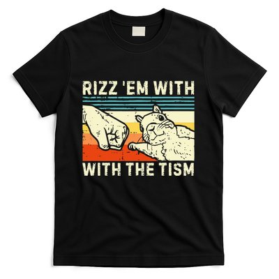 Rizz Em With The Tism Rizzler Joke Meme Rizzling Squirrel T-Shirt