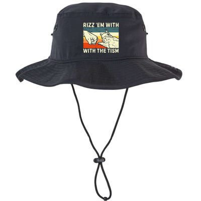 Rizz Em With The Tism Rizzler Joke Meme Rizzling Squirrel Bucket Hat