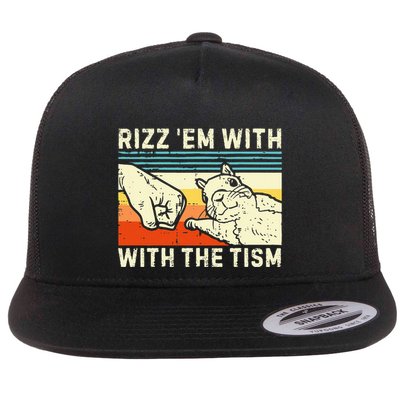 Rizz Em With The Tism Rizzler Joke Meme Rizzling Squirrel Flatbill Hat