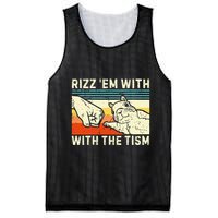 Rizz Em With The Tism Rizzler Joke Meme Rizzling Squirrel Mesh Reversible Basketball Jersey Tank