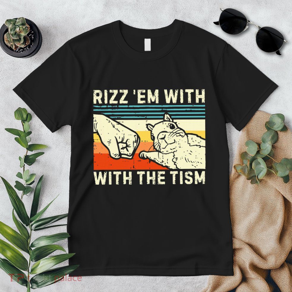 Rizz Em With The Tism Rizzler Joke Meme Rizzling Squirrel Premium T-Shirt