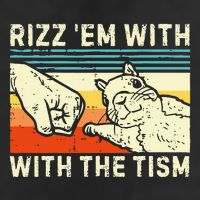 Rizz Em With The Tism Rizzler Joke Meme Rizzling Squirrel 25L Jumbo Tote