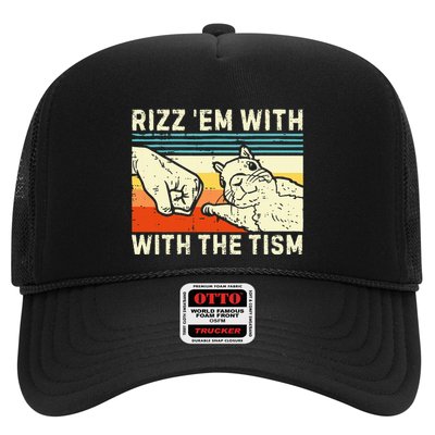 Rizz Em With The Tism Rizzler Joke Meme Rizzling Squirrel Trucker Hat