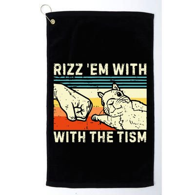 Rizz Em With The Tism Rizzler Joke Meme Rizzling Squirrel Golf Towel