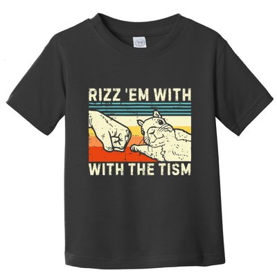 Rizz Em With The Tism Rizzler Joke Meme Rizzling Squirrel Toddler T-Shirt