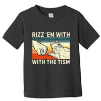 Rizz Em With The Tism Rizzler Joke Meme Rizzling Squirrel Toddler T-Shirt