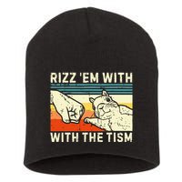 Rizz Em With The Tism Rizzler Joke Meme Rizzling Squirrel Short Acrylic Beanie