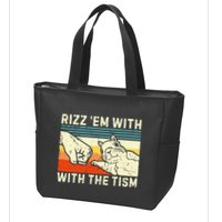Rizz Em With The Tism Rizzler Joke Meme Rizzling Squirrel Zip Tote Bag