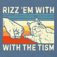 Rizz Em With The Tism Rizzler Joke Meme Rizzling Squirrel Garment-Dyed Sweatshirt