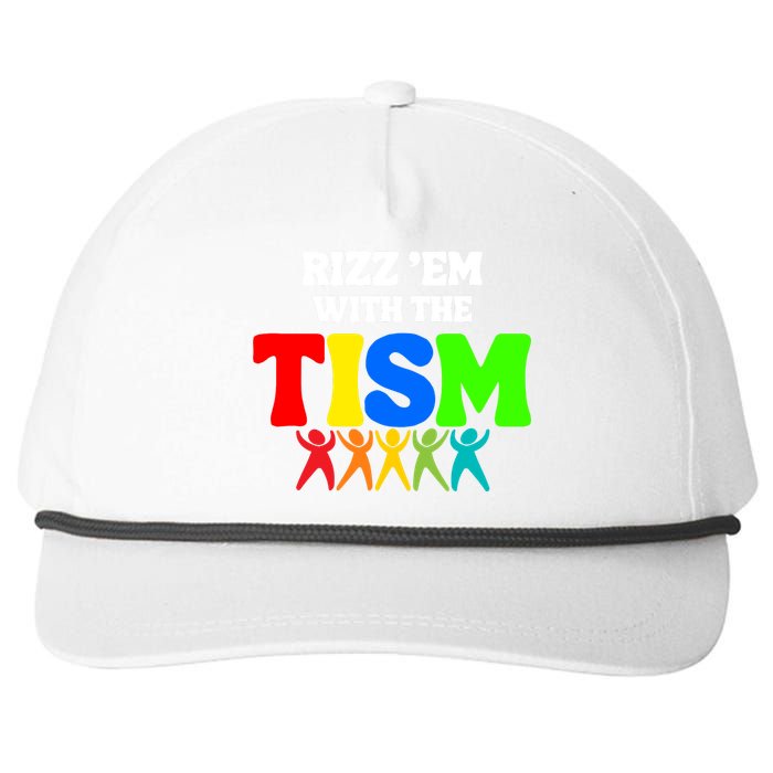 Rizz Em With The Tism Snapback Five-Panel Rope Hat