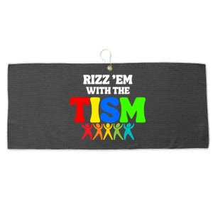 Rizz Em With The Tism Large Microfiber Waffle Golf Towel