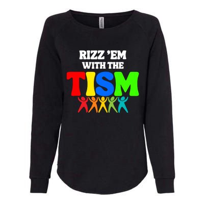 Rizz Em With The Tism Womens California Wash Sweatshirt