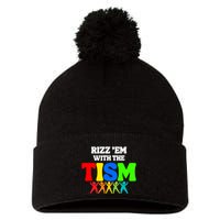 Rizz Em With The Tism Pom Pom 12in Knit Beanie