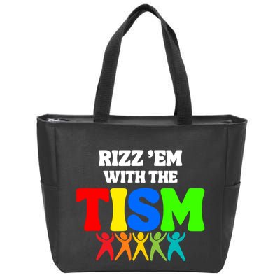 Rizz Em With The Tism Zip Tote Bag