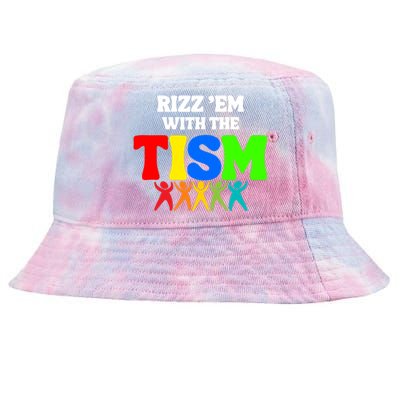 Rizz Em With The Tism Tie-Dyed Bucket Hat