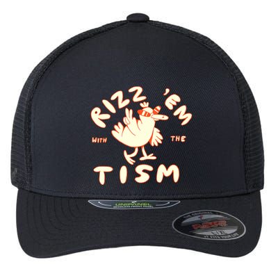 Rizz Em With The Tism Flexfit Unipanel Trucker Cap