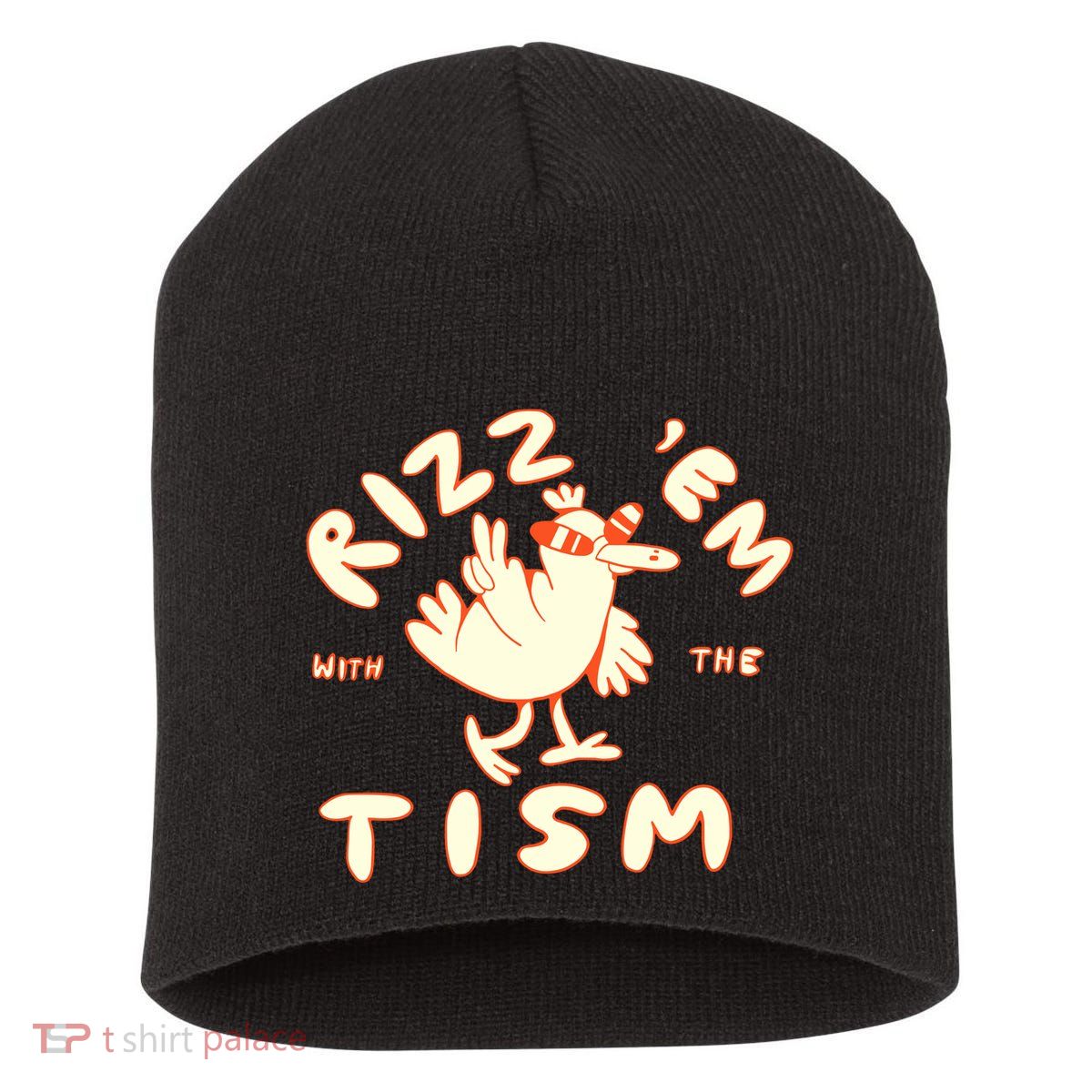 Rizz Em With The Tism Short Acrylic Beanie