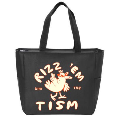 Rizz Em With The Tism Zip Tote Bag