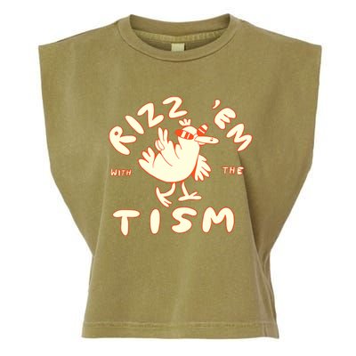 Rizz Em With The Tism Garment-Dyed Women's Muscle Tee