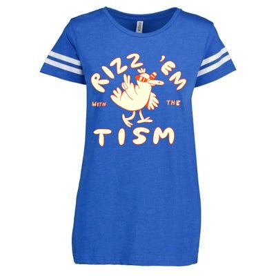 Rizz Em With The Tism Enza Ladies Jersey Football T-Shirt