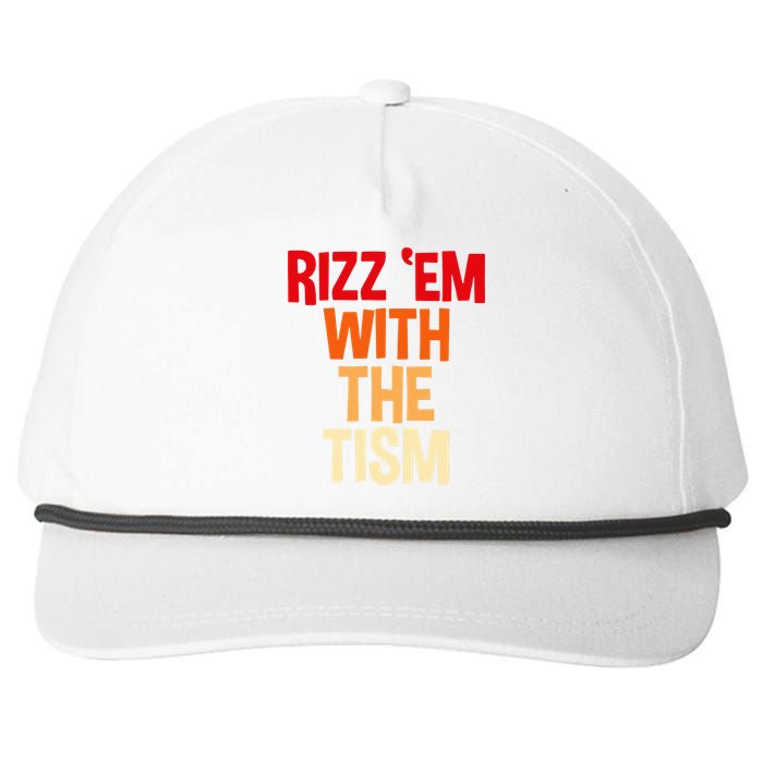 Rizz Em With The Tism Snapback Five-Panel Rope Hat