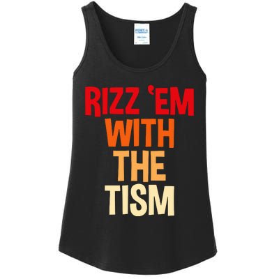 Rizz Em With The Tism Ladies Essential Tank