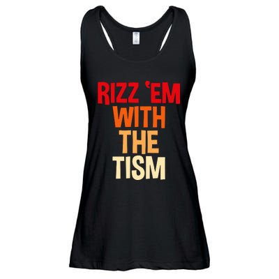 Rizz Em With The Tism Ladies Essential Flowy Tank