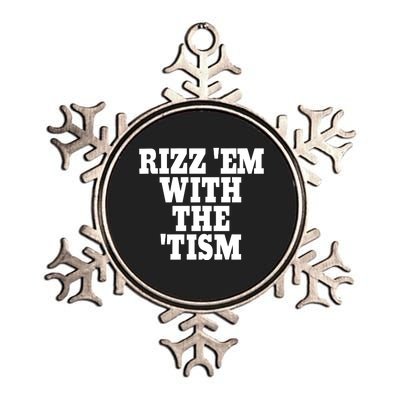 Rizz Em With The Tism Metallic Star Ornament