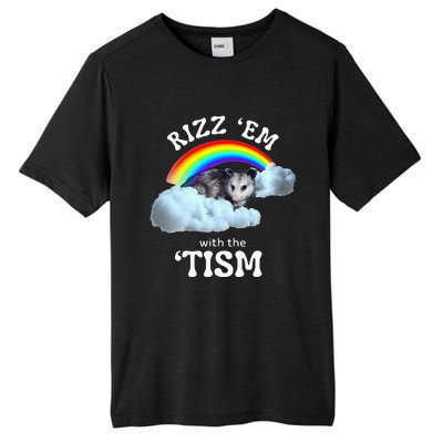 Rizz Em With The Tism Meme Autistic Opossum Tall Fusion ChromaSoft Performance T-Shirt