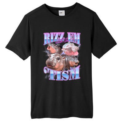 Rizz Em With The Tism Meme Moo Deng Tall Fusion ChromaSoft Performance T-Shirt