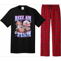 Rizz Em With The Tism Meme Moo Deng Pajama Set