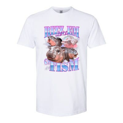 Rizz Em With The Tism Meme Moo Deng Softstyle CVC T-Shirt