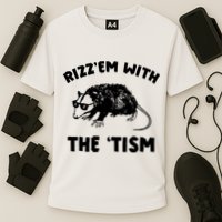 Rizz Em With The Tism Neurodivergent Autism Awareness Cooling Performance Crew T-Shirt