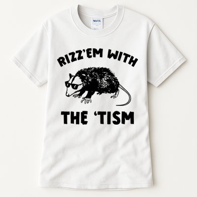 Rizz Em With The Tism Neurodivergent Autism Awareness Tall T-Shirt