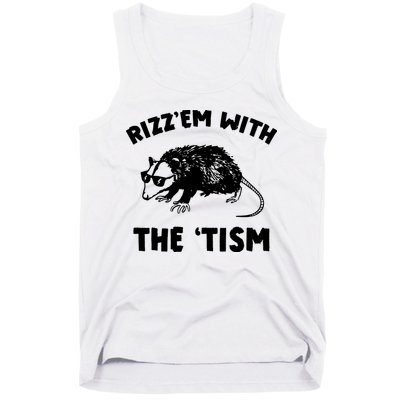 Rizz Em With The Tism Neurodivergent Autism Awareness Tank Top