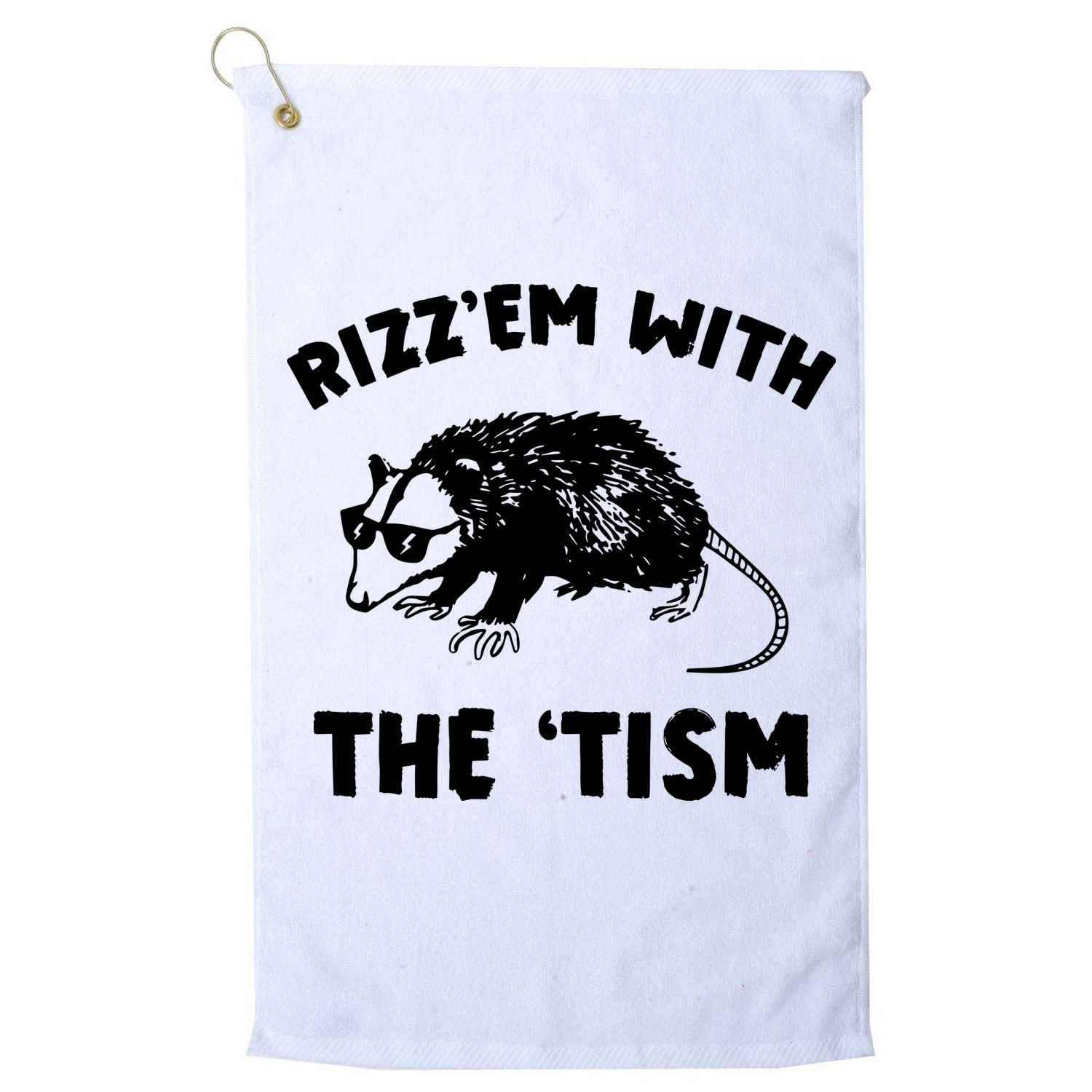Rizz Em With The Tism Neurodivergent Autism Awareness Golf Towel