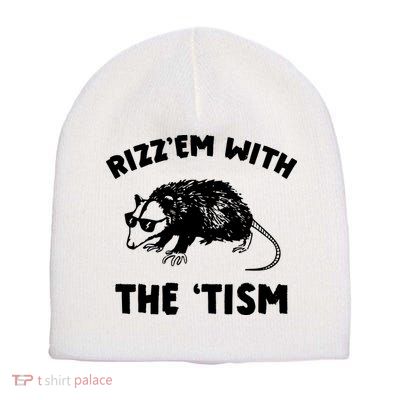 Rizz Em With The Tism Neurodivergent Autism Awareness Short Acrylic Beanie