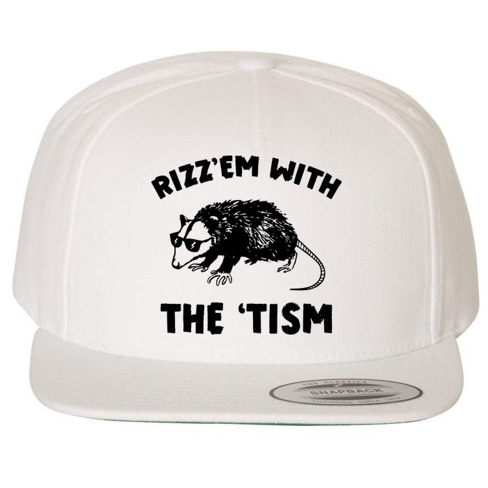 Rizz Em With The Tism Neurodivergent Autism Awareness Wool Snapback Cap