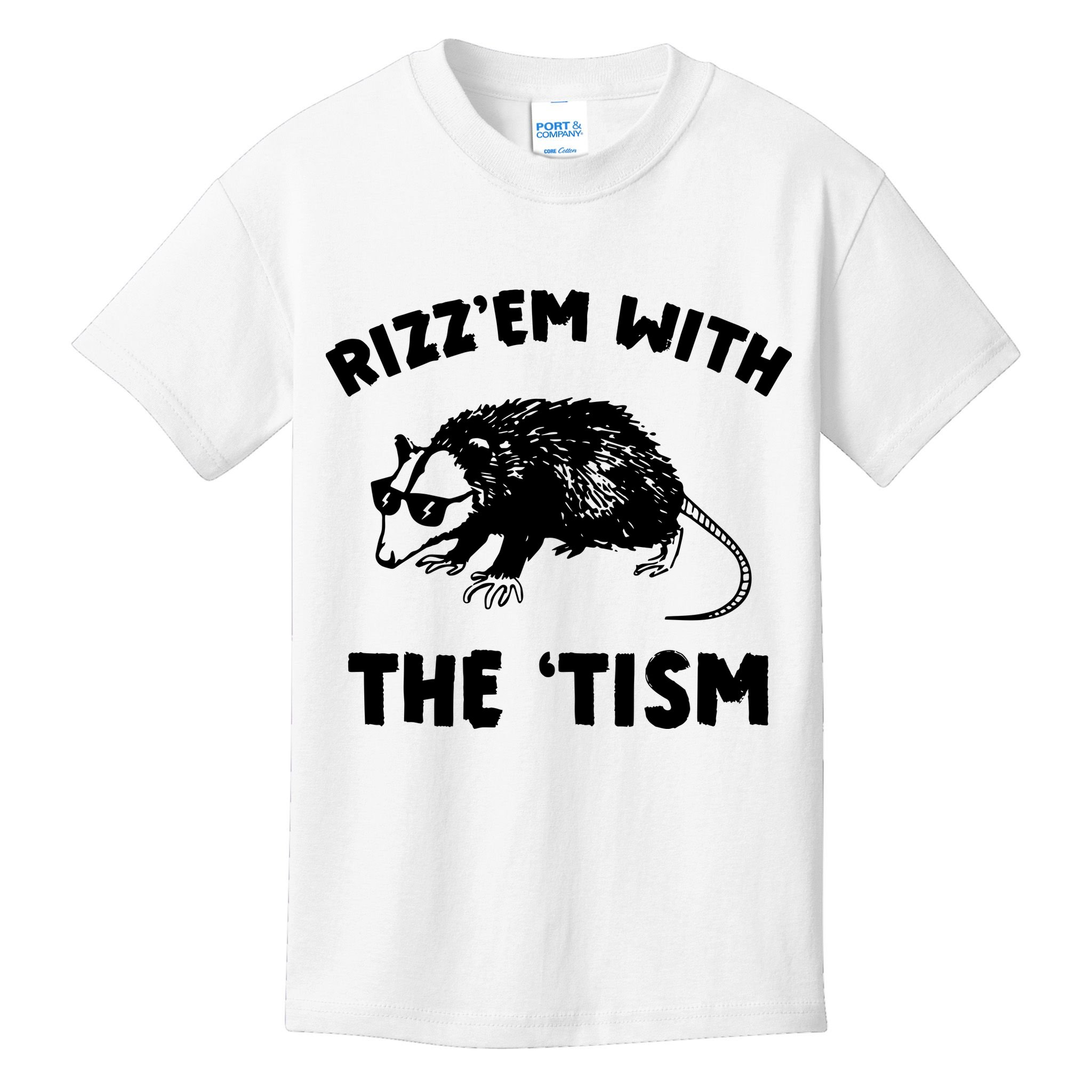 Rizz Em With The Tism Neurodivergent Autism Awareness Kids T-Shirt