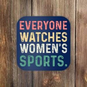 Retro Everyone Watches Womens Sports Coaster