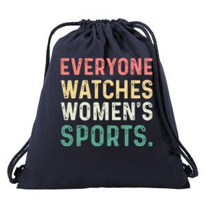 Retro Everyone Watches Womens Sports Drawstring Bag