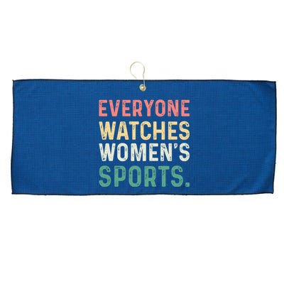 Retro Everyone Watches Womens Sports Large Microfiber Waffle Golf Towel