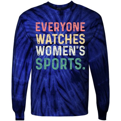 Retro Everyone Watches Womens Sports Tie-Dye Long Sleeve Shirt