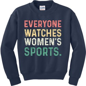 Retro Everyone Watches Womens Sports Kids Sweatshirt