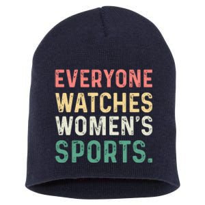 Retro Everyone Watches Womens Sports Short Acrylic Beanie