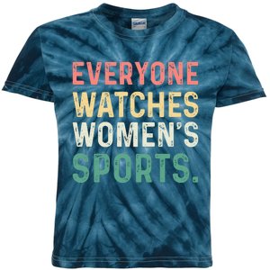 Retro Everyone Watches Womens Sports Kids Tie-Dye T-Shirt