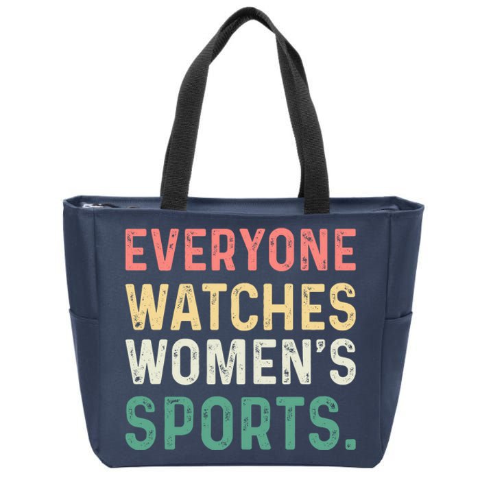 Retro Everyone Watches Womens Sports Zip Tote Bag